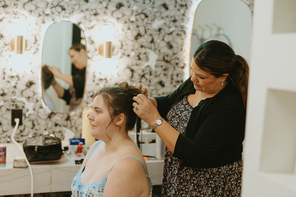 bride getting ready