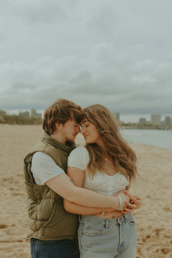 engagement pictures at north ave beach chicago
