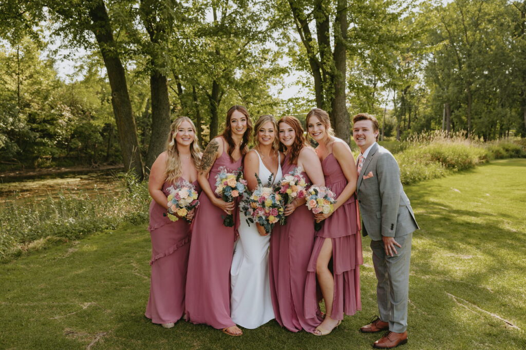 bridesmaid photo smiling at camera