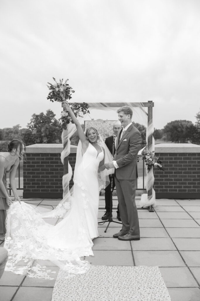 wedding ceremony overlooking golf course