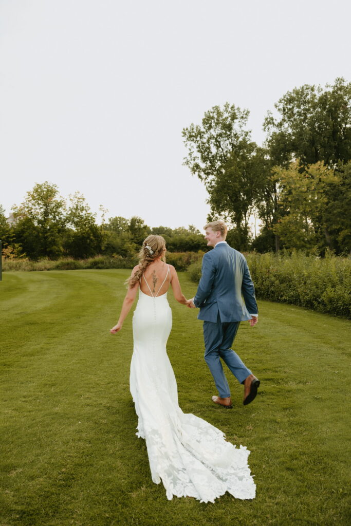 golden hour couple wedding portraits