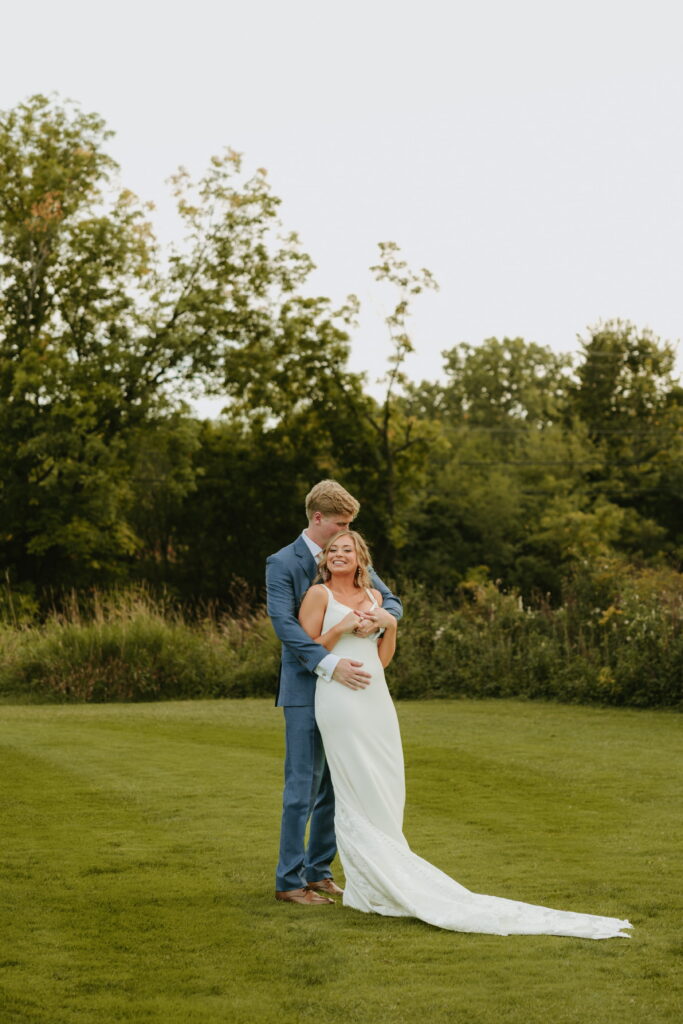 golden hour couple wedding portraits