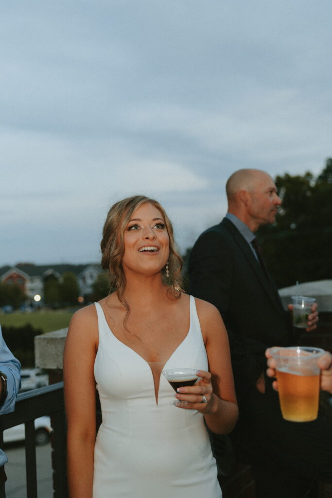 cocktail hour wedding photo