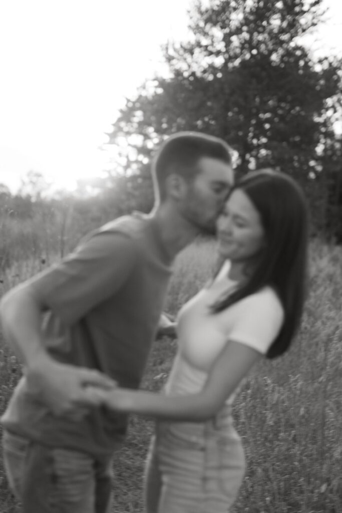 couple spinning having fun pose