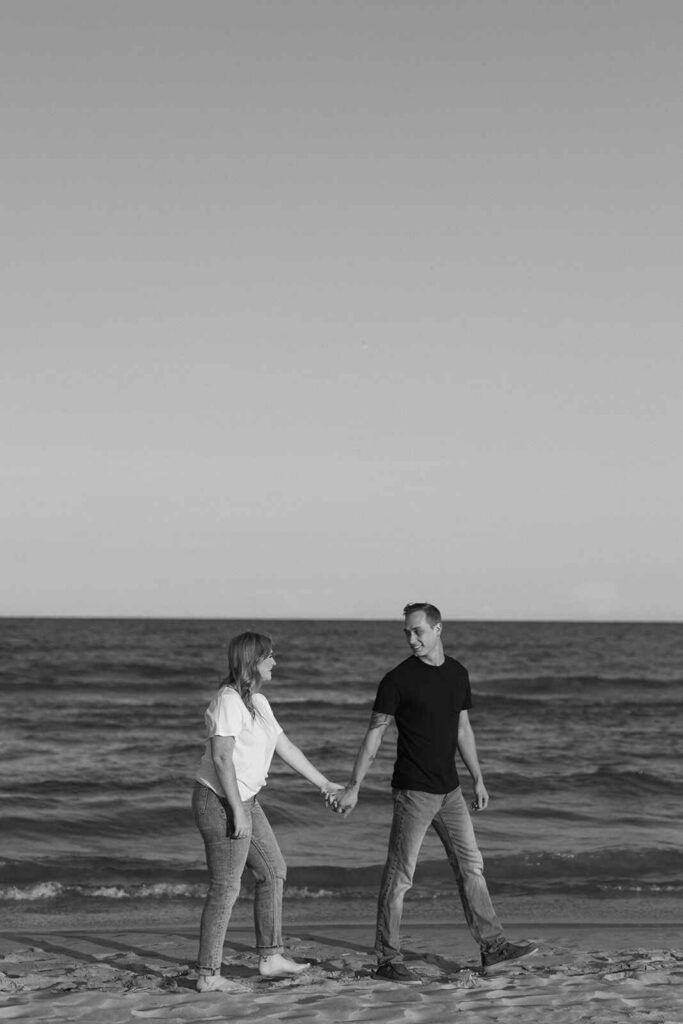 couple walking on beach